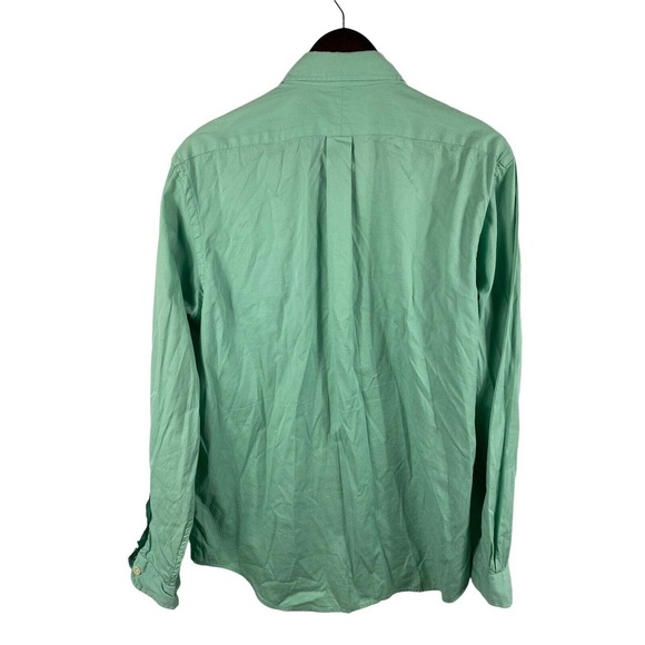 Ralph Lauren Beach Twill Shirt Large Button Down Mens Long Sleeve Mint Green - Picture 4 of 6
